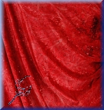Samt Batik Rot - bi-elastisch